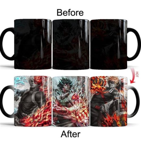 Personlig magisk krus termisk kaffekrus, My hero acad