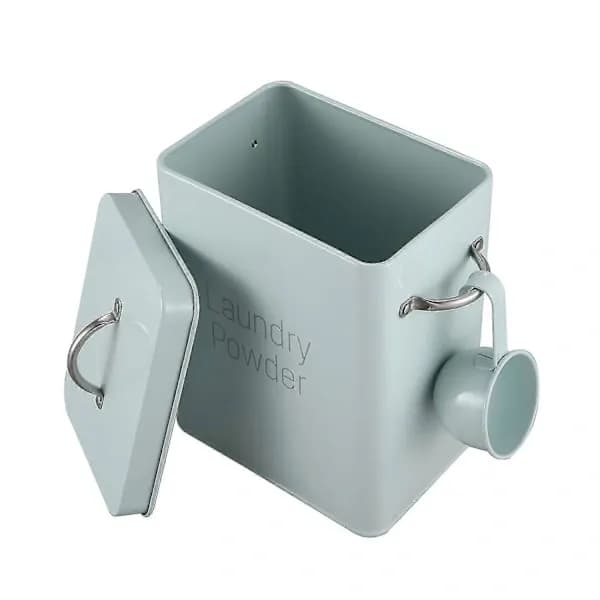 [LCS]5L Beautiful Powder Detergent Storage Box with Scoop Green
