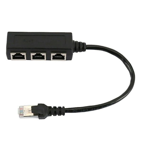 Familie Ethernet RJ45 Kabel Adapter 1 Han Til 3 Hun Splitter P