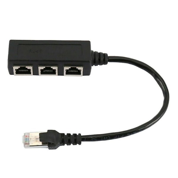 Perhe Ethernet RJ45 Kaapelisovitin 1 Uros 3 Naaras Jakaja P