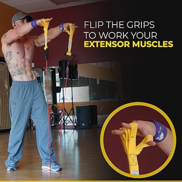 2 kpl Grip Strength -nauhat leuanvetoon - Nylon-sormi- ja peukalolenkit