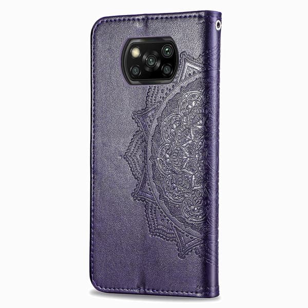 [LCS] Mandala Blomsterpreget Deksel til Xiaomi Poco X3 NFC Purple