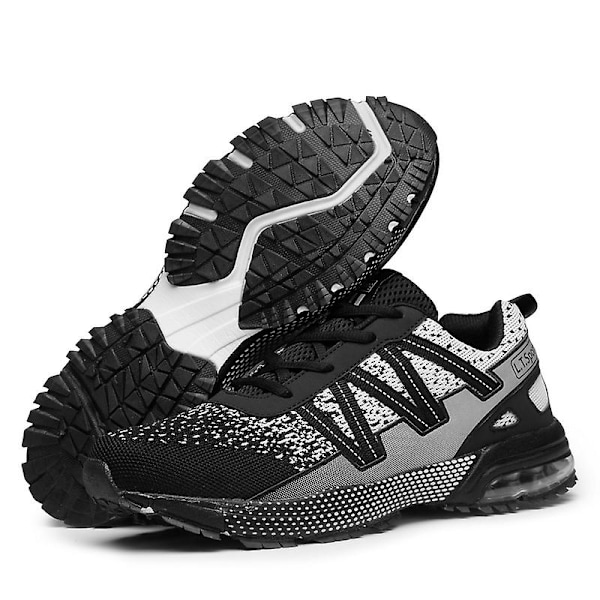 Herre Sport Løpesko Pustende Slitesterke Joggesko 8901 Svart 44 Black