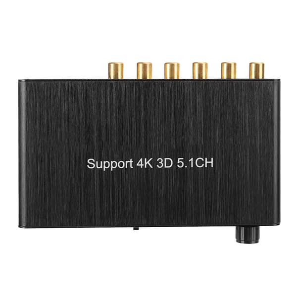 [LCS]HDMI Audio Extractor Decoder Converter til Dolby Support 4K 5.1CH Tredimensionel 110‑240Vsort
