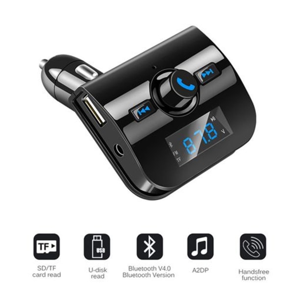 Bluetooth FM MP3-sender til SAMSUNG Galaxy S9 Smartphone