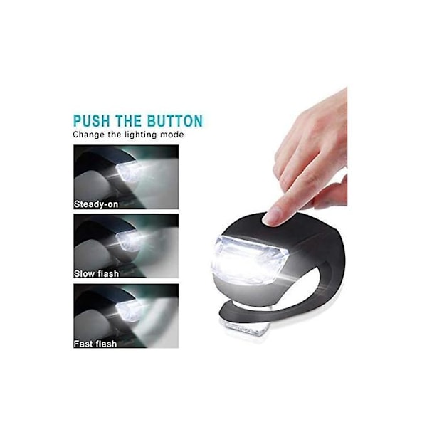 Cykellygte Silikone LED Hoved Foran Baghjul Cykel Li