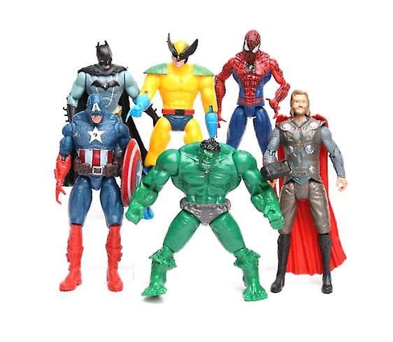 [LCS]6st/parti Avengers 2 Hulk Spider-man Iron Man Figurleksak Kapten