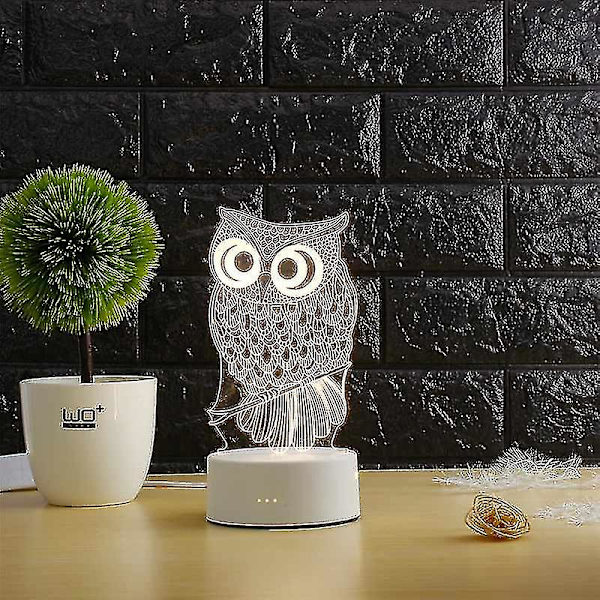 Kreativ 3D Illusion Bordslampa För Heminredning