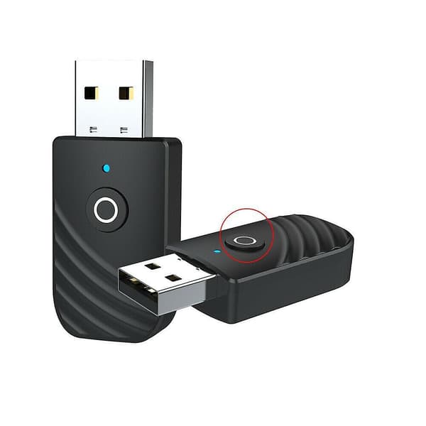 In1 Bluetooth USB-sender mottaker trådløs lyd 3,5 mm adapter PC TV MP3