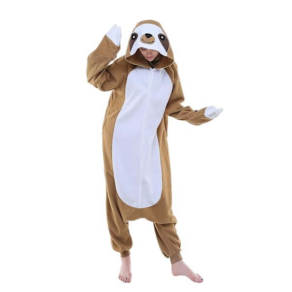 Reedca Totoro Aikuisten Onesie Halloween Cosplay Asut Anime Pyjamat Yhteensopiva Naisten Ja Tyttöjen Kanssa, napitus Sloth M