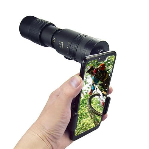 4K Bærbart Monokulært Teleskop 10-300X40Mm-Sort