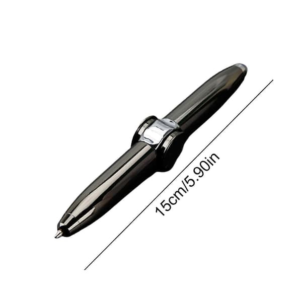Fidget Spinning Pen for ADHD Stress Reducer Thinking Ballpoint Pen Gift Pen, Rask levering Black