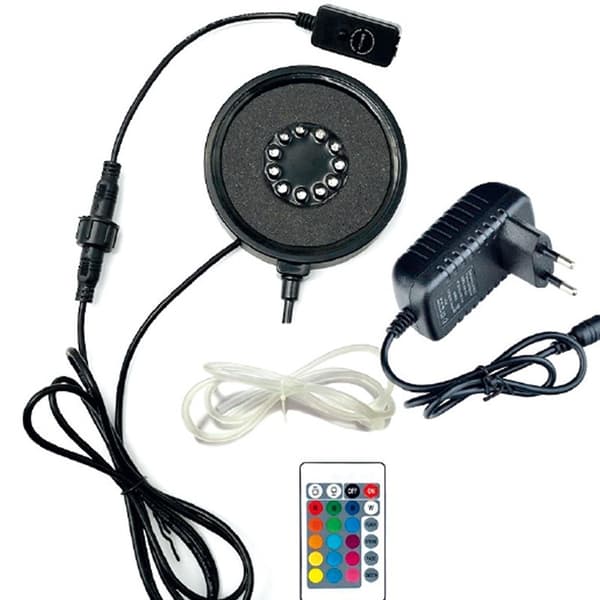 [LCS] Aquarium Bubble LED Lights, Remote Controlled Air Stone Disc, with