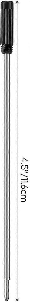 AURA 4.5' Kuglepen Refills, Medium Spids Pen Refill - Sort Blæk Pen Refills. (20 stk.)