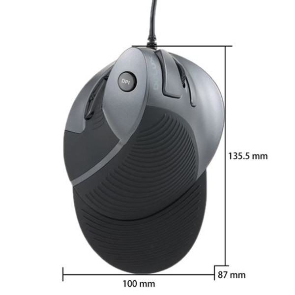 Delux USB Trådbunden Ergonomisk Vertikal Optisk Datormus