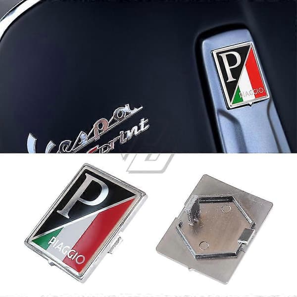 [LCS] Til Piaggio Vespa Lx Lxv Primavera Sprint Gtv Gts Super 946 50-300cc Scooter Tilbehør Front Emblem Silver