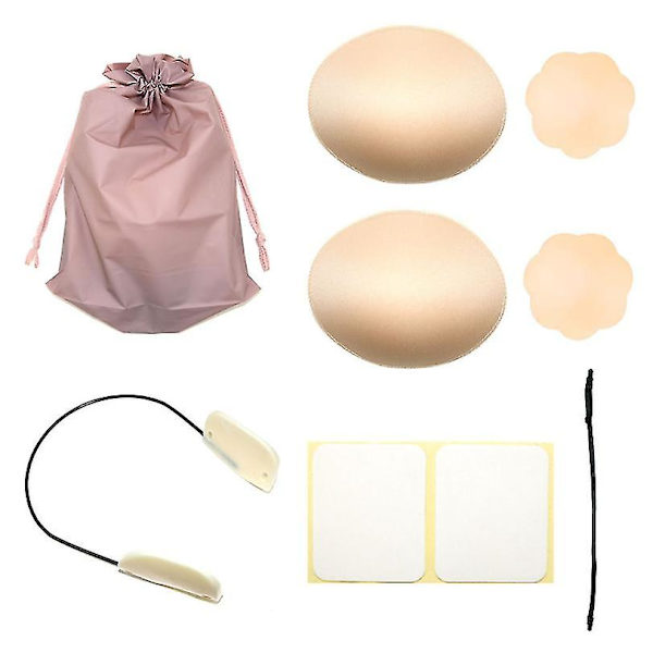 Rintaliivisetti Push Up Frontless Liukumaton Rintaliivit Syvä Silikoni Näkymätön Rintatarra 2kpl B