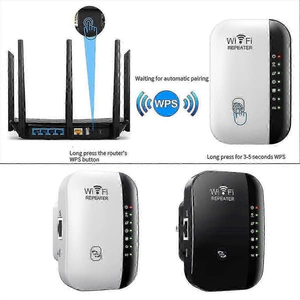 300 Mbps trådlös signalförstärkare 2,4G WiFi-räckviddsförlängare internetbooster White EU Plug