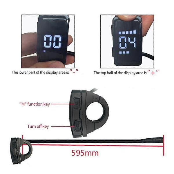 E-cykel Display DZ40 Skærmdisplay til Mid Motor BBS01 02 HD Elektriske Cykeldele Black