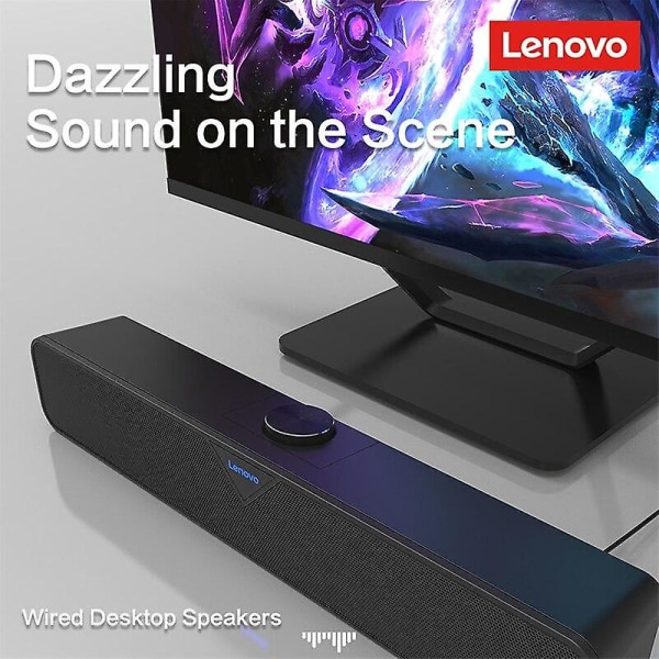 TV Soundbar Trådbunden och Bluetooth-version Hemmabio Surround för PC Teater TV Minihögtalare (Svart)