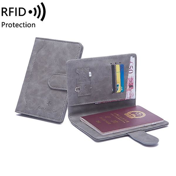 Uusi RFID-passilaukku, yksinkertainen solki, lyhyt todistusklipsi, miesten ja naisten erittäin ohut lippuklipsi ulkomaanmatkoille RFID/NFC-signaalien suojaamiseen Orange