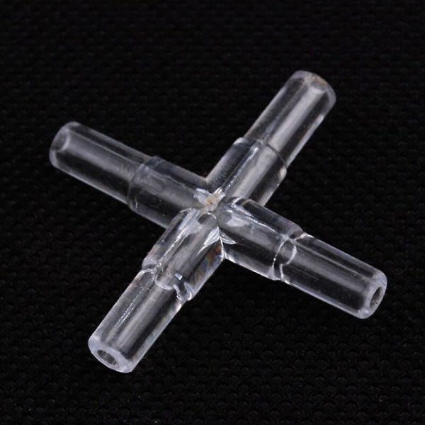Akvaarion ilmapumpun liitin T-muotoinen liitin Transparent 4 ways