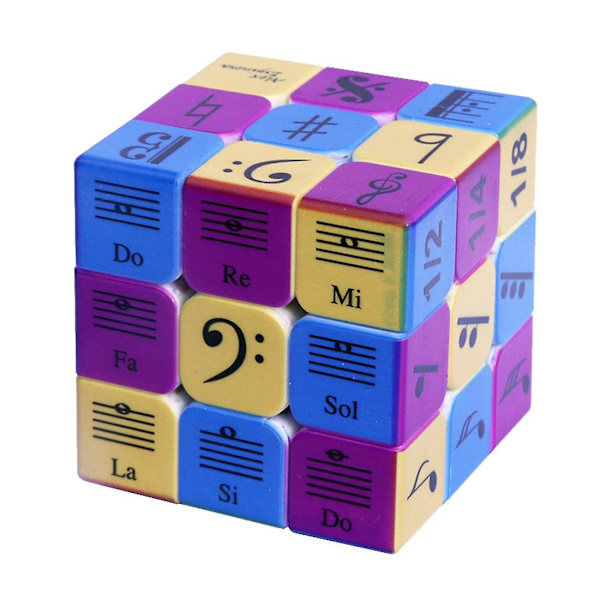 3x3x3 Musikknoter Mønster Magisk Cube Speed Puzzle Cube For Barn Hjernetrimsett Voksen Trening