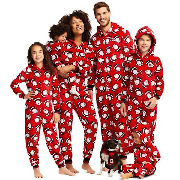 Julpyjamas Matchande Familjepyjamas Jultomte Tryck Förälder-barn Hemmakläder Tvådelad Kostym dad M