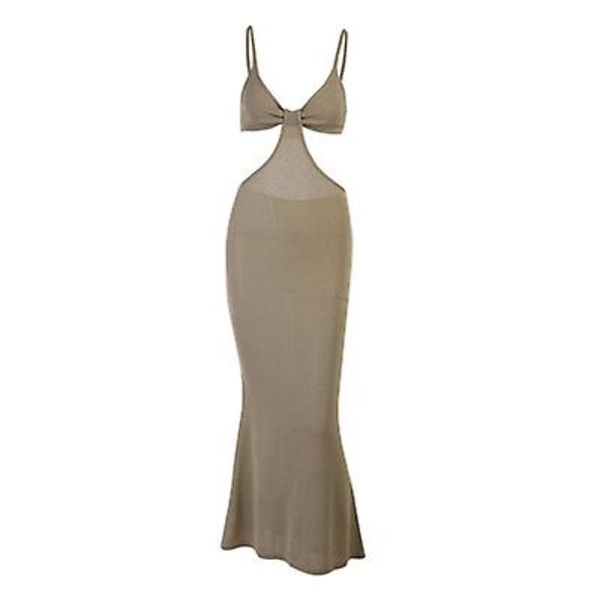 Seksikäs iltapukusling-hame, elegantti temperamentti Khaki S