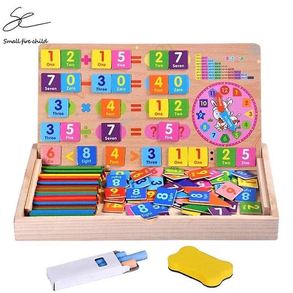 [LCS] Tre Barn Matte Puslespill Tre Barn Magnetisk Multifunksjon Digital Aritmetikk|Matte Leker