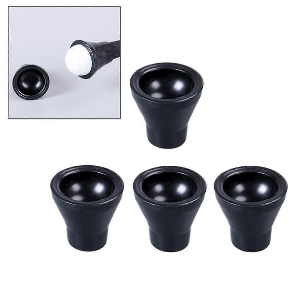 Golfboldopsamler til Putter Sort Rund Sugekop Fastgøres til Puttergreb 4 Stk. Black 5.00X4.50X2.50CM