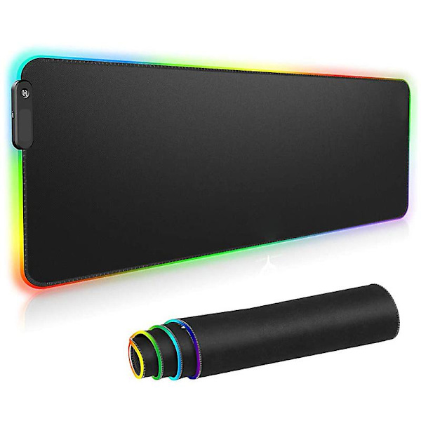 Ny RGB Musmatta Förtjockad Magisk Färg LED Stor Dator Kontor Gaming Spelmusmatta