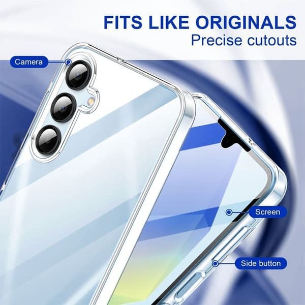 [LCS] Protective Case - BOOLING - for Samsung Galaxy S25 FE - Shock Absorbing - Transparent - Full Soft and Hard Transparent