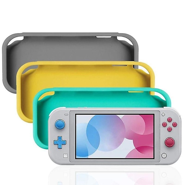 Nyt Switch Lite silikoneetui stødabsorberende dæksel skridsikker beskyttende halv pakke ren farve Kompatibel med Nintendo Switch Lite-konsol Sky blue
