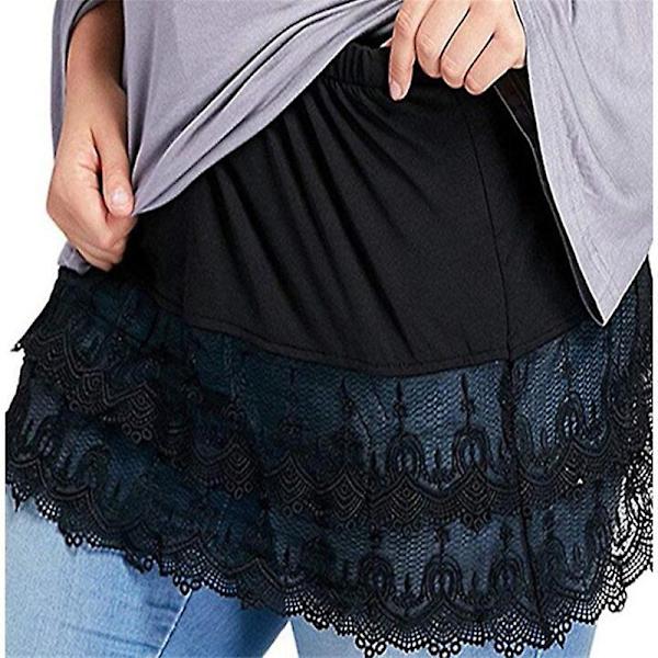Paitojen jatkeet Säädettävä kerrospukeutuminen Tekotopit Alahelma Joustavalla vyötärönauhalla Minihame Black 4XL