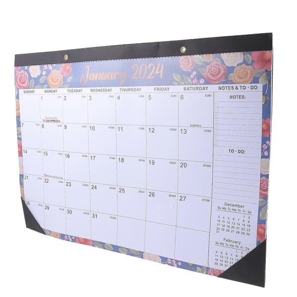 Engelsk 2024 kalender hängande kalender för kontorsbruk 1 st