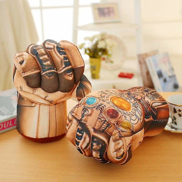 The Avengers Superhjältar Plysch Stora Nävar Handskar Mjuk Leksak Cosplay Kostym Present Till Barn Thanos About A Pair Of