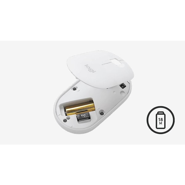 Trådlös Bluetooth mus söta bärbara möss (vita)