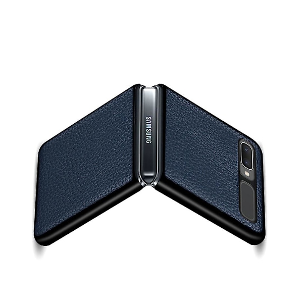 Læder Etui til Samsung Galaxy Z Flip 3 5g Smartphone Blue