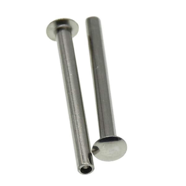 Ovale halv-rørnagle 304 rustfritt stål halv hul M3 M4 3-30mm