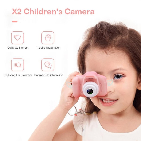 800w 1080p Barn Barn Presentkamera Mini pedagogiska leksaker för barn Baby Födelsedagspresent Digitalkamera Pink