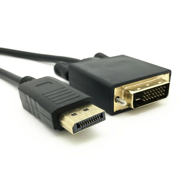 1,8 meter Guldpläterad Displayport Dp Till Dvi-d Hane Dual Link Kabel Adapter 1080p