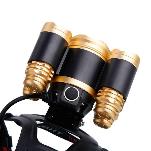 [LCS]80000lm 5-led Zoom Led Oppladbar 18650 Hodelykt Hodelykt Lader