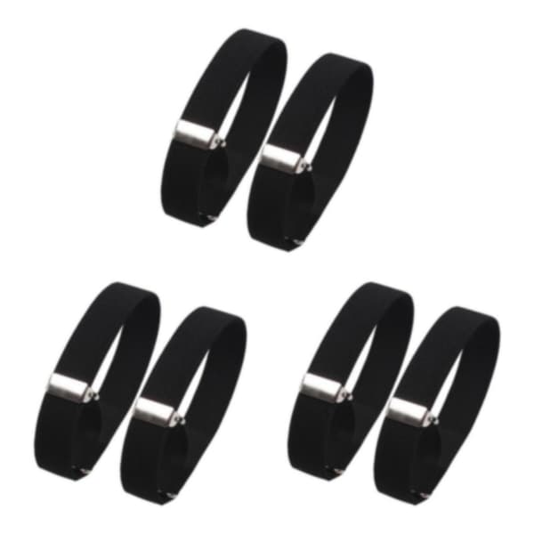 [LCS]1/2/3/5 2 stycken Mode herrskjorta ärmhållare elastisk Svart 2x32cm 3Set Black 2x32cm