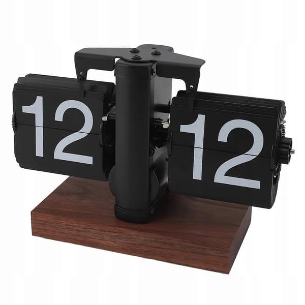 [LCS] Tilting Table Clock Vintage 24 Hours Non-Slip Base black