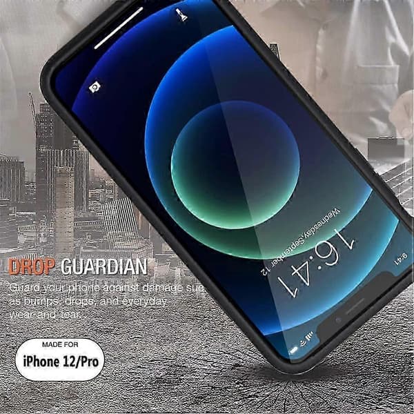 [LCS] Batterideksel til iPhone 12/12 Pro, [Oppgradert] 7000mAh oppladbart ladeetui (svart)-2025