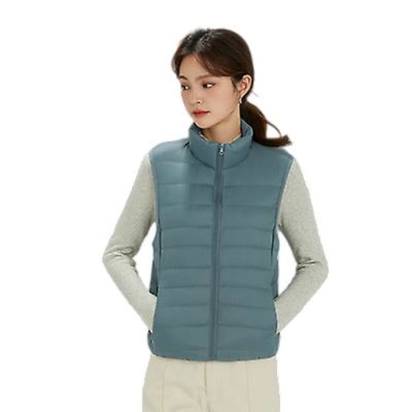 2021 vinter Ny koreansk stil ärmlös lätt dunjacka Plus Size Jacka S