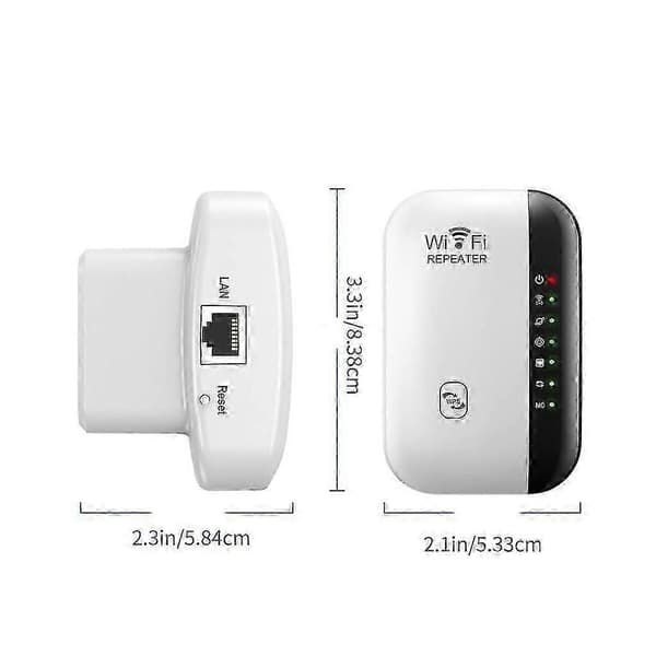 300 Mbps trådlös signalförstärkare 2,4G WiFi-räckviddsförlängare internetbooster Black US Plug