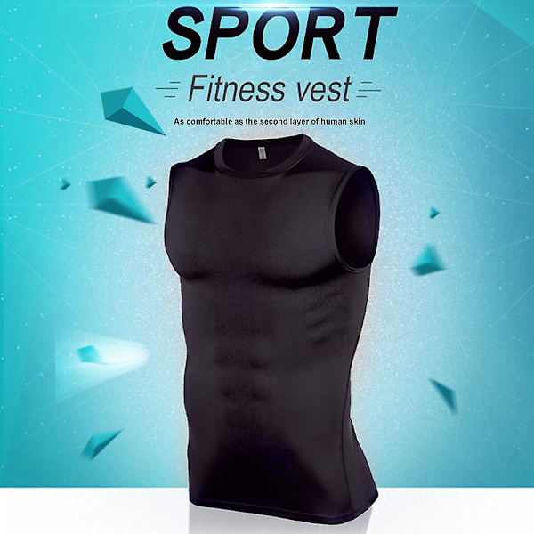Herre Trænings Tank Top Ærmeløs Muskeltrøje Elastisk Gym Træning Bodybuilding Toppe M