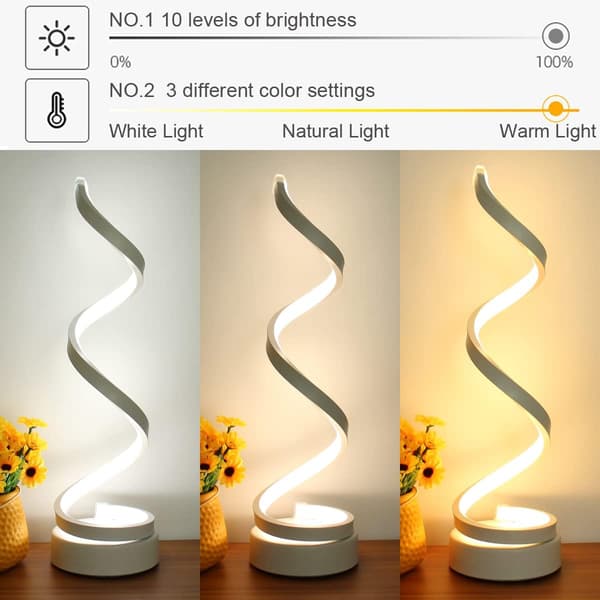 [LCS] LED-bordlampe, moderne minimalistisk spiralbordlampe
